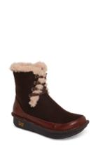 Women's Alegria Twisp Lace-up Boot With Faux Fur Lining -8.5us / 38eu - Brown