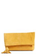Leith Suede Clutch - Yellow