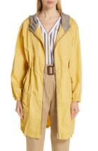 Women's Brunello Cucinelli Cotton & Silk Hooded Parka Us / 38 It - Yellow