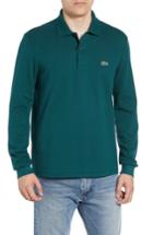 Men's Lacoste Classic Fit Long Sleeve Pique Polo (m) - Green
