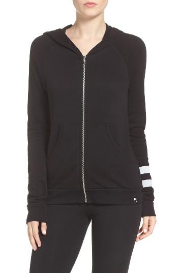 Women's Michael Lauren Paris Lounge Zip Hoodie - Black
