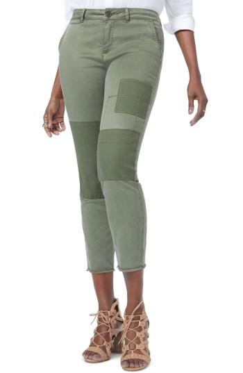 Women's Nydj Reverse Patch Skinny Chino Pants - Green