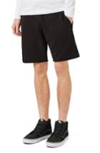 Men's Topman Cutoff Jersey Shorts - Black