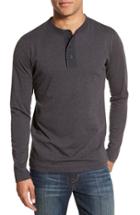 Men's Billy Reid 'sanders' Henley, Size - Black