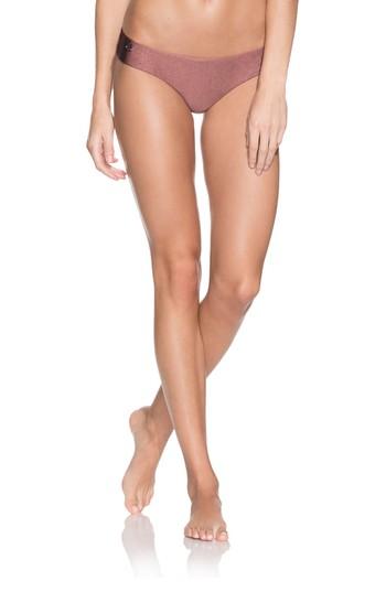 Women's Maaji Shimmering Cognac Sublime Reversible Bikini Bottoms - Metallic