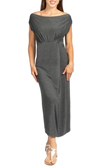 Women's Savi Mom Hana Maxi Maternity/nursing Dress - Grey