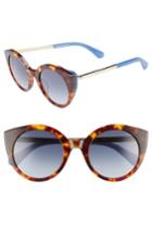 Women's Kate Spade New York Norinas 50mm Cat Eye Sunglasses - Havana Blue