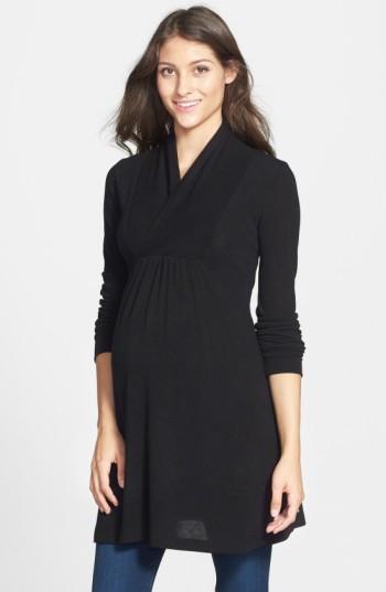 Women's Nom Maternity 'tanya' Jersey Maternity Tunic - Black