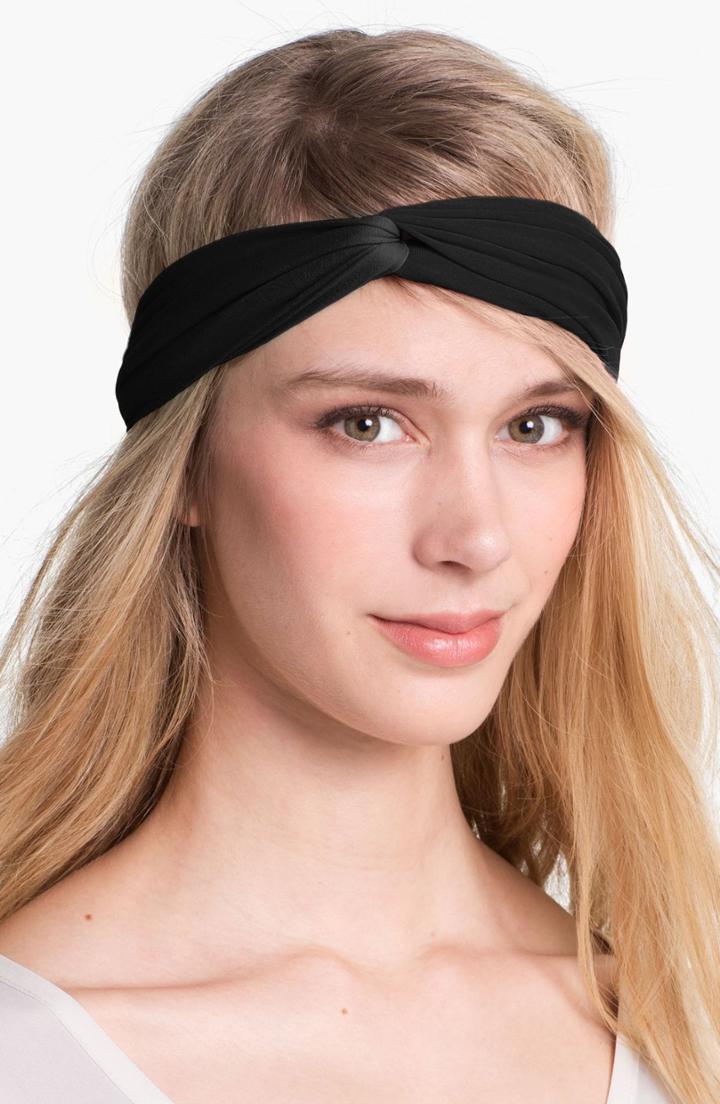 L. Erickson Interlock Turban Headband, Size - Black