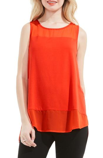 Women's Vince Camuto Chiffon Inset Jersey Top