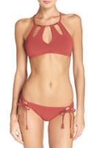 Women's Robin Piccone Side Tie Bikini Bottoms - Red