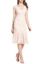 Women's Adrianna Papell Flounce Hem Lace Dress - Pink