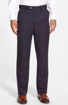 Men's Berle Self Sizer Waist Flat Front Trousers X Unhemmed - Blue
