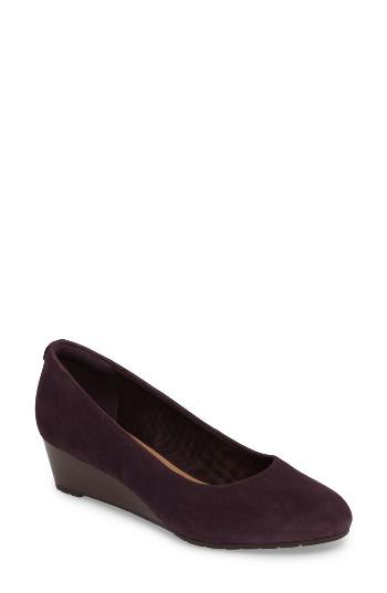 Women's Clarks 'vendra Bloom' Wedge Pump .5 W - Purple