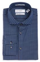 Men's Calibrate Extra Trim Fit Non-iron Check Stretch Dress Shirt .5 - 32/33 - Blue