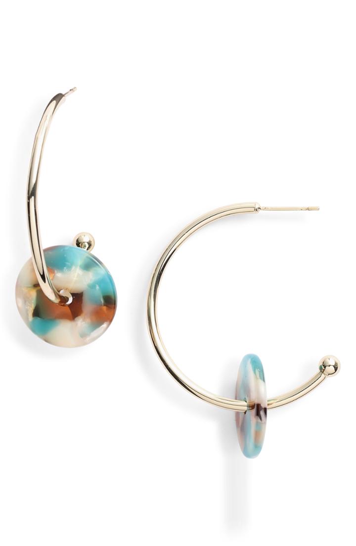 Women's Sterling Forever Mosaic Disc Hoop Earrings