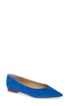 Women's Marc Fisher D Saco Pointy Toe Flat, Size 5 M - Blue