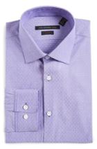 Men's John Varvatos Star Usa Soho Slim Fit Stretch Stripe Dress Shirt .5 R - Purple