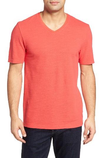 Men's Nordstrom Men's Shop Slub V-neck T-shirt - Red