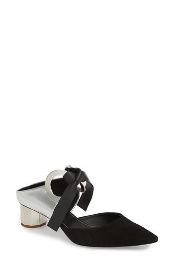 Women's Proenza Schouler Grommet Pointy Toe Mule Us / 39eu - Metallic
