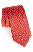 Men's Salvatore Ferragamo Feudo Print Silk Tie, Size - Red