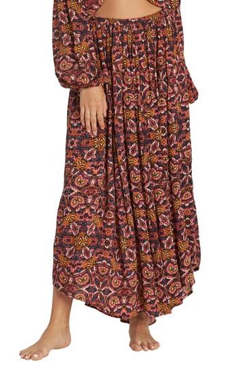 Women's Billabong Sun Safari Asymmetrical Maxi Skirt - Blue