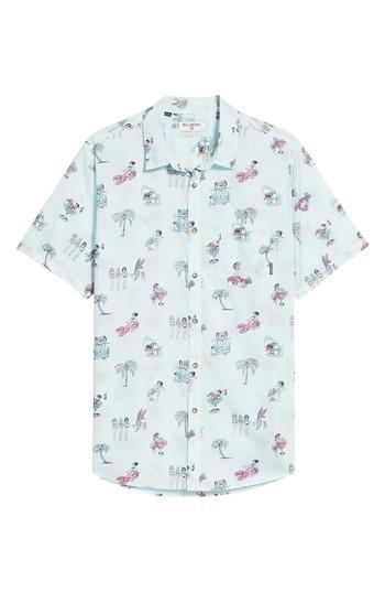Men's Billabong Sundays Woven Shirt, Size - Blue