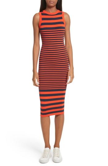 Women's Milly Stripe Ottoman Sweater Dress, Size - Blue