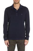 Men's John Varvatos Star Usa Long Sleeve Peace Sign Polo - Blue