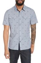 Men's John Varvatos Star Usa Extra Slim Fit Print Sport Shirt - Blue