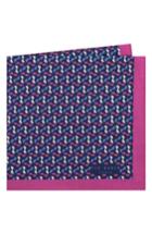 Men's Ted Baker London Geometric Cotton Pocket Square, Size - Pink