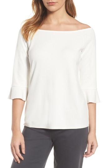 Women's Nic+zoe Ballet Ruffle Cuff Top - Beige