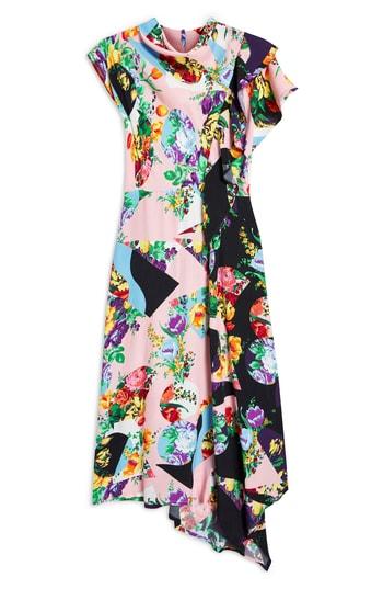 Women's Topshop Cowl Back Midi Dress Us (fits Like 0) - Pink