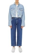 Women's Topshop Boutique Crop Denim Jacket Us (fits Like 2-4) - Blue