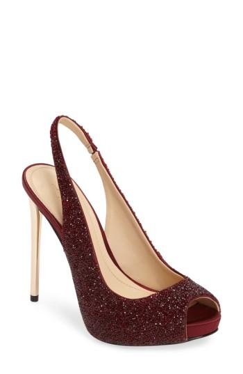Women's Imagine Vince Camuto 'pavi' Slingback Peep Toe Pump .5 M - Red