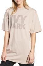 Women's Ivy Park Dotted Logo Oversized Tee - Grey