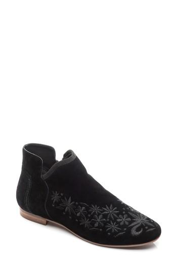 Women's Bernardo Francine Embroidered Bootie .5 M - Black