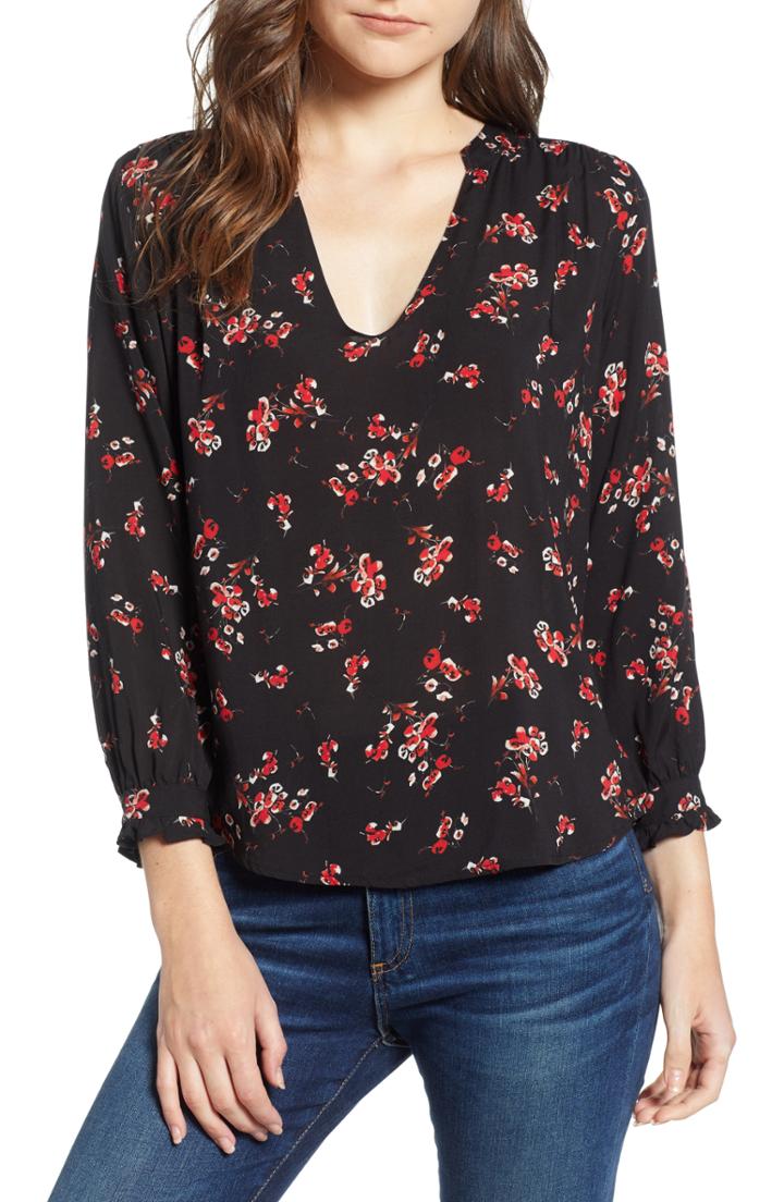 Women's Velvet By Graham & Spencer Ruffle Cuff Top