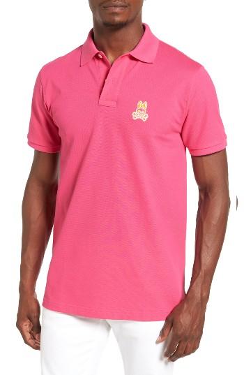 Men's Psycho Bunny Alto Bunny Polo (l) - Pink