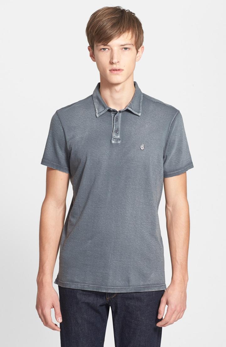 Men's John Varvatos Star Usa Slim Fit Cotton Polo - Grey