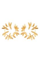 Women's Oscar De La Renta Leaf Hoop Earrings