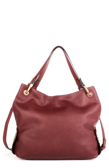 Celine Dion Symphony Faux Leather Hobo - Burgundy