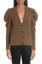 Women's Co Full Sleeve Merino Wool Blend Cardigan - Brown