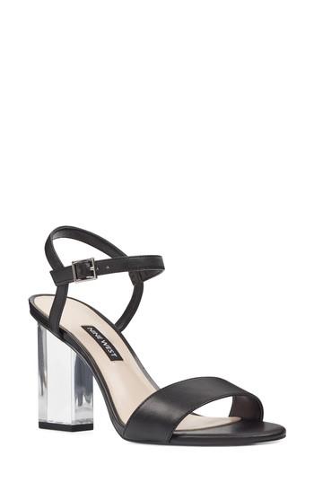 Women's Nine West Feisty Ankle Strap Sandal M - Black