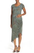 Women's The Urban Ma Print Side Ruched Maternity Dress - Black