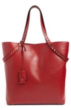 Valentino Garavani Lovestud Leather Tote - Red