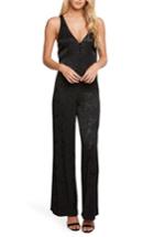 Women's Willow & Clay Jacquard Jumpsuit, Size - Black