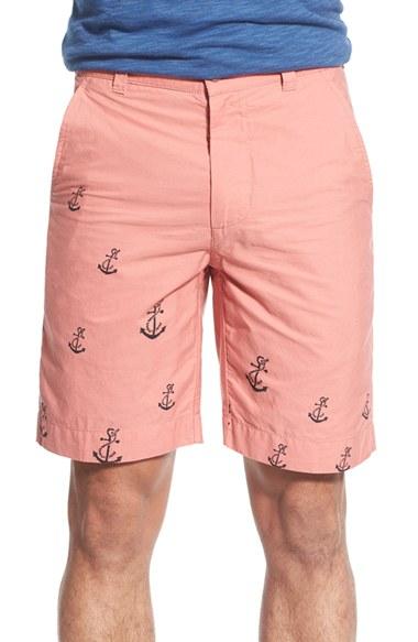Men's Vintage 1946 'engineer' Nautical Print Poplin Shorts