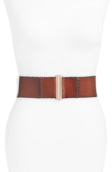 Women's Elise M. 'woodland' Stitched Leather Belt - Capp