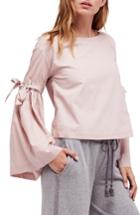 Women's Free People So Obviously Yours Bell Sleeve Top - Pink